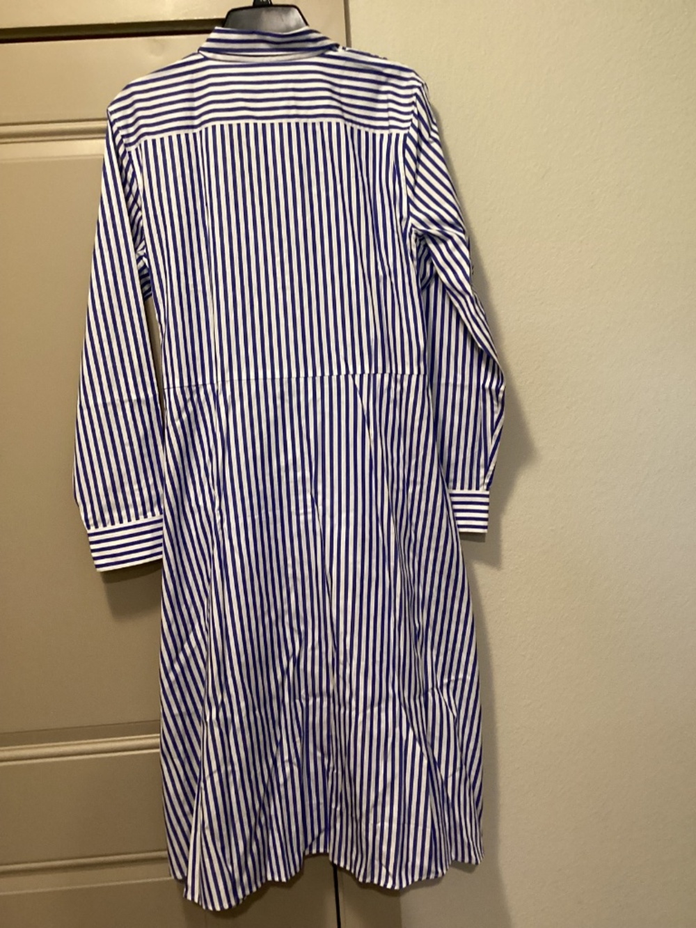 Lauren Ralph Lauren Stripe Long Sleeve Cotton Broadcloth Shirtdress, size 10 - Picture 4 of 14